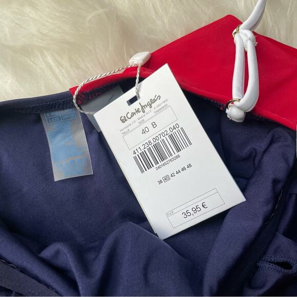 Enfasis One Piece Swimsuit Red White & Blue NWT - Picture 2 of 6